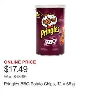 Costco Pringles BBQ Potato Chips, 12 × 68 g offer