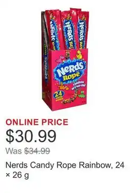 Costco Nerds Candy Rope Rainbow, 24 × 26 g offer