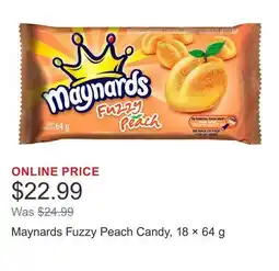 Costco Maynards Fuzzy Peach Candy, 18 × 64 g offer
