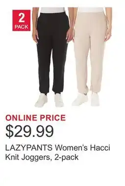 Costco LAZYPANTS Women's Hacci Knit Joggers, 2-pack offer