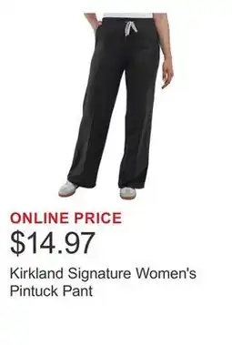 Costco Kirkland Signature Women's Pintuck Pant offer