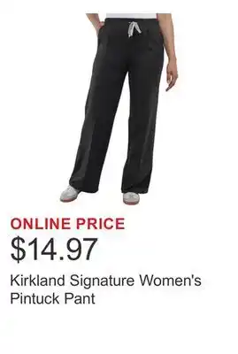 Costco Kirkland Signature Women's Pintuck Pant offer