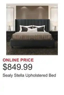 Costco Sealy Stella Upholstered Bed offer