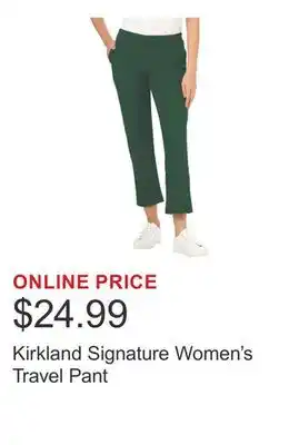 Costco Kirkland Signature Women's Travel Pant offer