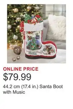 Costco 44.2 cm (17.4 in.) Santa Boot with Music offer