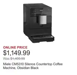 Costco Miele CM5310 Silence Countertop Coffee Machine, Obsidian Black offer