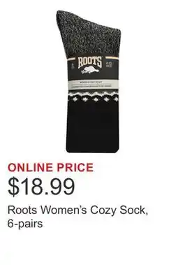 Costco Roots Women's Cozy Sock, 6-pairs offer