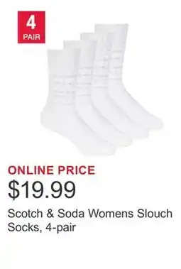 Costco Scotch & Soda Womens Slouch Socks, 4-pair offer