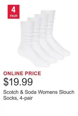 Costco Scotch & Soda Womens Slouch Socks, 4-pair offer