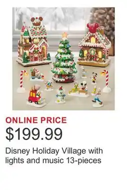 Costco Disney Holiday Village with lights and music 13-pieces offer