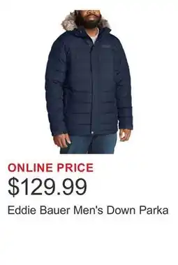 Costco Eddie Bauer Men's Down Parka offer