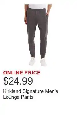 Costco Kirkland Signature Men's Lounge Pants offer