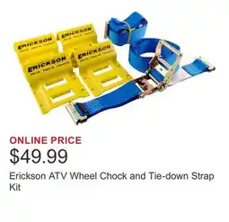 Costco Erickson ATV Wheel Chock and Tie-down Strap Kit offer