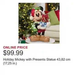 Costco Holiday Mickey with Presents Statue 43,82 cm (17,25 in.) offer