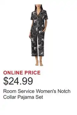 Costco Room Service Women's Notch Collar Pajama Set offer
