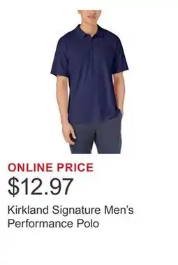 Costco Kirkland Signature Men's Performance Polo offer