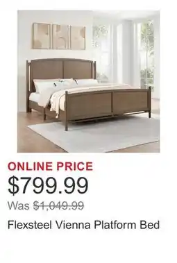 Costco Flexsteel Vienna Platform Bed offer