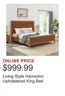 Costco Living Style Henredon Upholstered King Bed offer