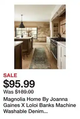 Wayfair Magnolia Home By Joanna Gaines X Loloi Banks Machine Washable Denim / Clay Area Rug offer