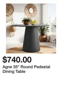 Wayfair Agne 35 Round Pedestal Dining Table offer