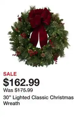 Wayfair 30 Lighted Classic Christmas Wreath offer