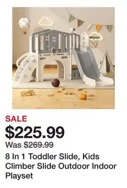 Wayfair 8 In 1 Toddler Slide, Kids Climber Slide Outdoor Indoor Playset offer