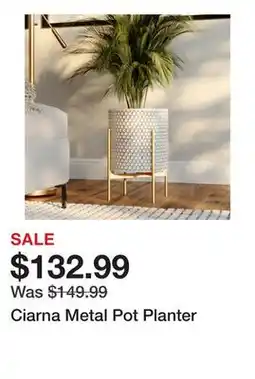 Wayfair Ciarna Metal Pot Planter offer