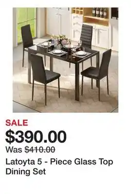 Wayfair Latoyta 5 - Piece Glass Top Dining Set offer