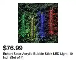 Wayfair Exhart Solar Acrylic Bubble Stick LED Light, 10 Inch (Set of 4) offer