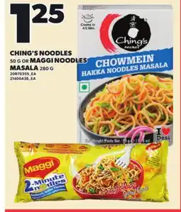 Loblaws CHING'S NOODLES, 50 G OR MAGGI NOODLES MASALA, 280 G offer