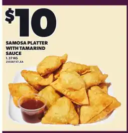 Loblaws SAMOSA PLATTER WITH TAMARIND SAUCE, 1.37 KG offer