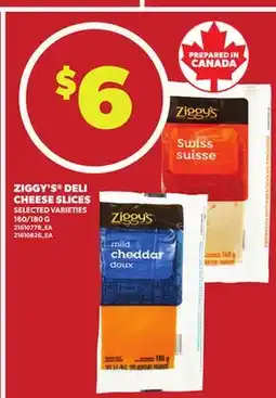 Loblaws ZIGGY'S DELI CHEESE SLICES, 160/180 G offer