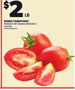 Loblaws ROMA TOMATOES offer