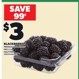 Loblaws BLACKBERRIES, HALF PINT offer