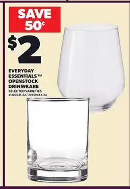 Loblaws EVERYDAY ESSENTIALS OPENSTOCK DRINWKARE offer