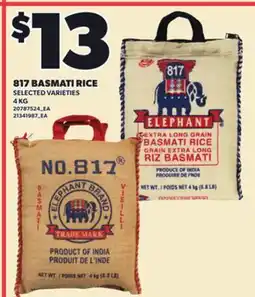 Loblaws 817 BASMATI RICE, 4 KG offer