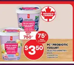 Loblaws PC PROBIOTIC YOGURT, 650 G offer