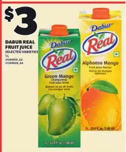 Loblaws DABUR REAL FRUIT JUICE, 1 L offer