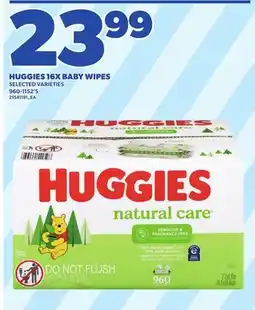 Loblaws HUGGIES 16X BABY WIPES, 960-1152'S offer
