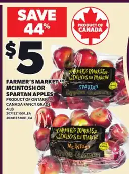 Loblaws FARMER'S MARKET MCINTOSH OR SPARTAN APPLES, 4 LB offer