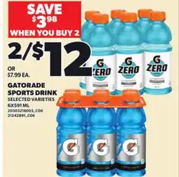 Loblaws GATORADE SPORTS DRINK, 6X591 ML offer