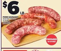 Loblaws PORK SAUSAGES offer