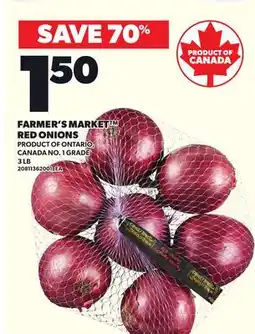 Loblaws FARMER'S MARKET RED ONIONS, 3 LB offer