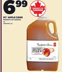 Loblaws PC APPLE CIDER, 3 L offer