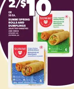 Loblaws SUMM! SPRING ROLLS AND DUMPLINGS, 250-350 G offer