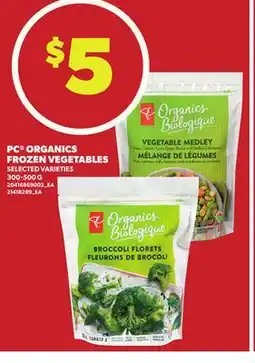 Loblaws PC ORGANICS FROZEN VEGETABLES, 300-500 G offer