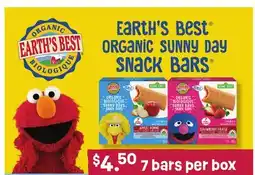 Loblaws EARTH'S BEST ORGANIC SUNNY DAY SNACK BARS offer