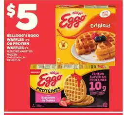 Loblaws KELLOGG'S EGGO WAFFLES, 16'S OR PROTEIN WAFFLES, 8'S offer