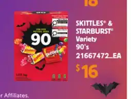 Loblaws SKITTLES & STARBUST VARIETY, 90'S offer