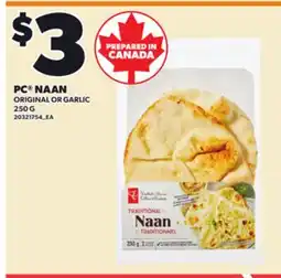 Loblaws PC NAAN, 250 G offer